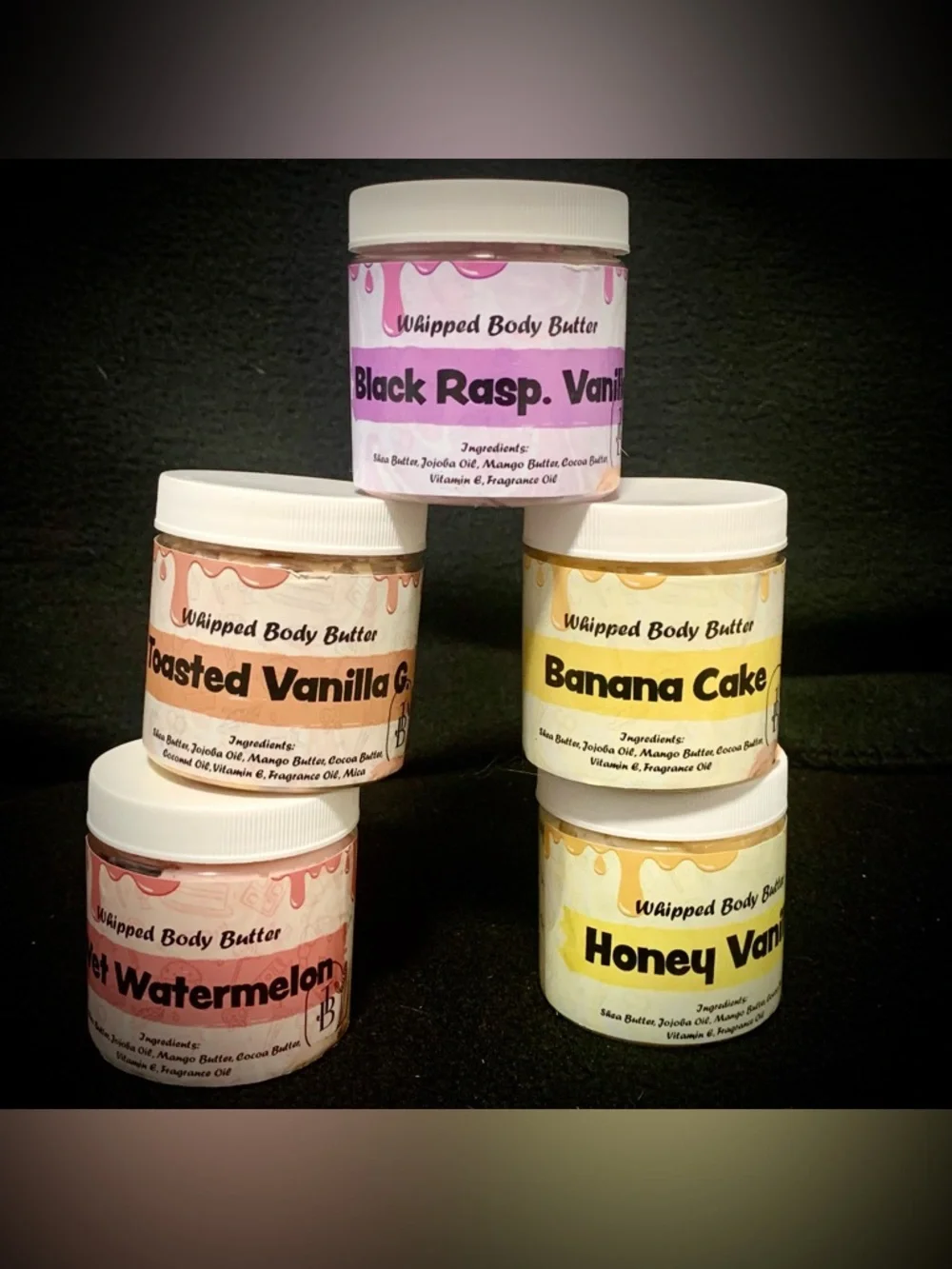 CHOICE Jersey Botanical Whipped Body Butters (8) oz Container Jars